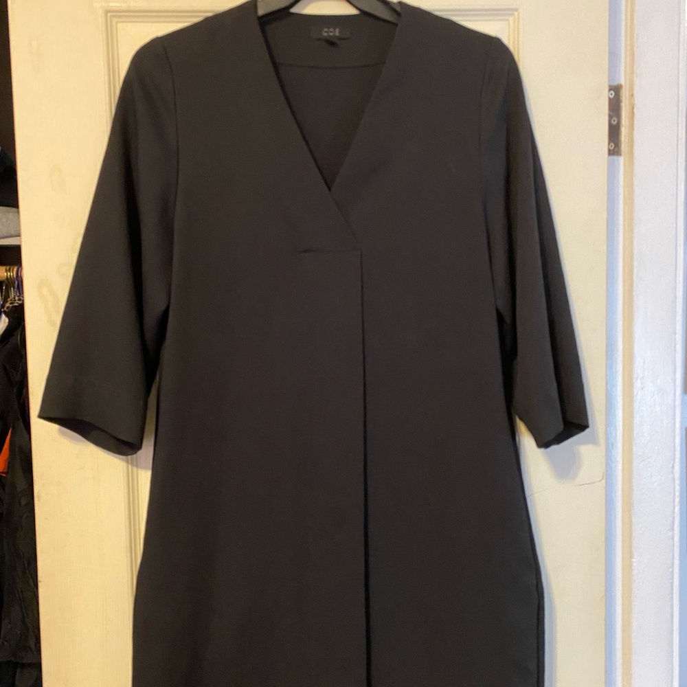 COS Black V-Neck Dress